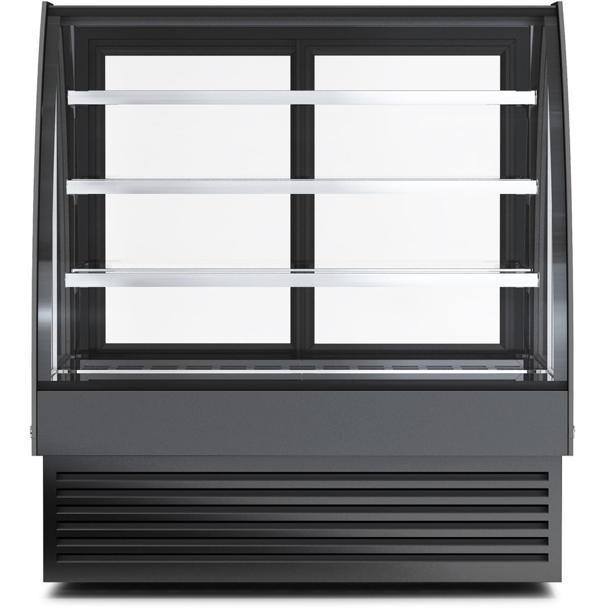 Curved Glass Cake Display Showcase 1800mm 3 Shelves Black - HL1800S3BLACK