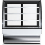 Curved Glass Cake Display Showcase 1500mm 3 Shelves Black & Stainless Steel - HL1500S3