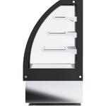 Curved Glass Cake Display Showcase 1500mm 3 Shelves Black & Stainless Steel - HL1500S3
