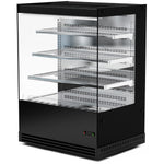 Commercial Upright Chilled Display Case 3 Glass Shelves 1300x740x1380mm Black - HNTK220BLACK