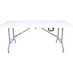 Folding Banquet Catering Table 6ft White 1800x740x735mm - HQXZ180