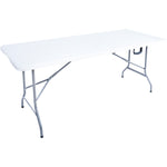 Folding Banquet Catering Table 6ft White 1800x740x735mm - HQXZ180