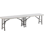 Folding Banquet Bench Table 6ft White 1830x280x440mm - HQZD183