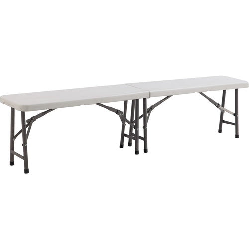 Folding Banquet Bench Table 6ft White 1830x280x440mm - HQZD183