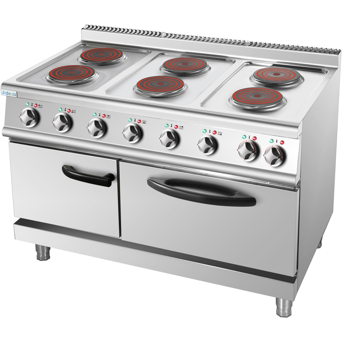 Commercial Electric Cooker 6 Burners (6x2000W) with Electric Oven (4800W) 1050x700x920xmm 380V - HRQ762A