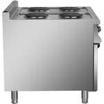 Commercial Electric Cooker 4 Burners with Cabinet Base 10.4kW 900mm Depth - HRQ912