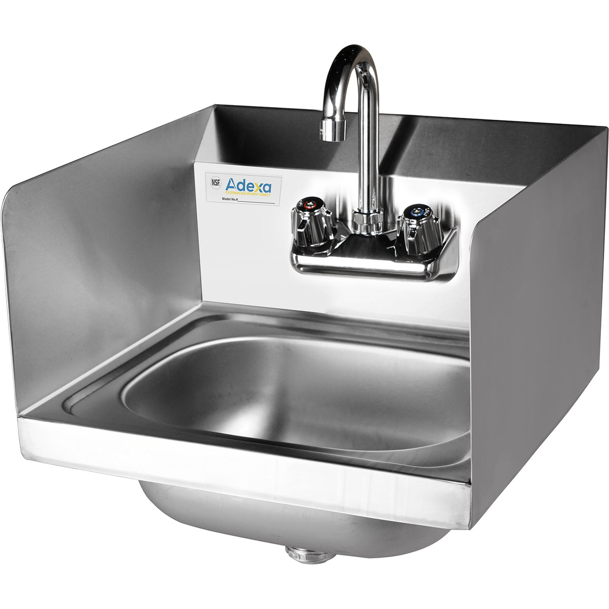 Wall mounted Hand Sink Wall mounted faucet Side splash Stainless steel - HS15SP