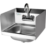 Wall mounted Hand Sink Wall mounted faucet Side splash Stainless steel - HS15SP
