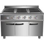 Commercial Electric Cooker 6 Square Burners with Cabinet Base 900mm Depth - HSQ962C