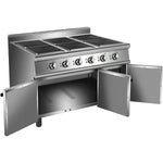 Commercial Electric Cooker 6 Square Burners with Cabinet Base 900mm Depth - HSQ962C