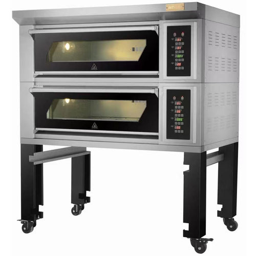 Bakery oven Electric 2 chambers 4 x 400x600mm trays 400°C Digital controls 13.2kW 380V - HTD40KI