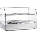 2 Tier Curved Front Heated Display Case 45 Litres Countertop - HW45R