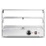 2 Tier Curved Front Heated Display Case 45 Litres Countertop - HW45R