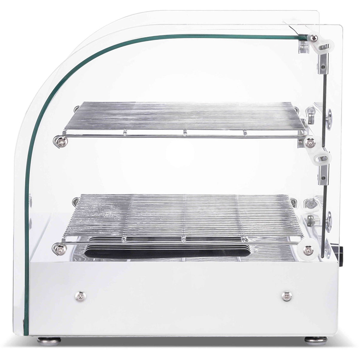 2 Tier Curved Front Heated Display Case 45 Litres Countertop - HW45R