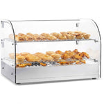 2 Tier Curved Front Heated Display Case 45 Litres Countertop - HW45R
