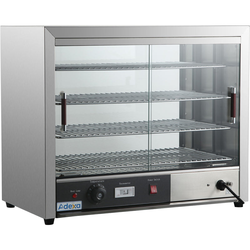 Professional 4 Tier Pie Warmer Heated Display Case Countertop 1kW - HW580
