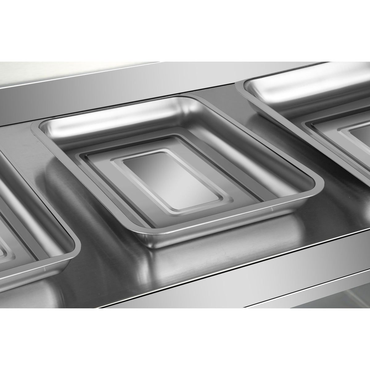 Commercial Two-Tier Heated Showcase Food and Chicken Warmer 1200x760x860mm Countertop Dry Heat and Wet Heat - HW6PB