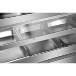 Commercial Two-Tier Heated Showcase Food and Chicken Warmer 1200x760x860mm Countertop Dry Heat and Wet Heat - HW6PB