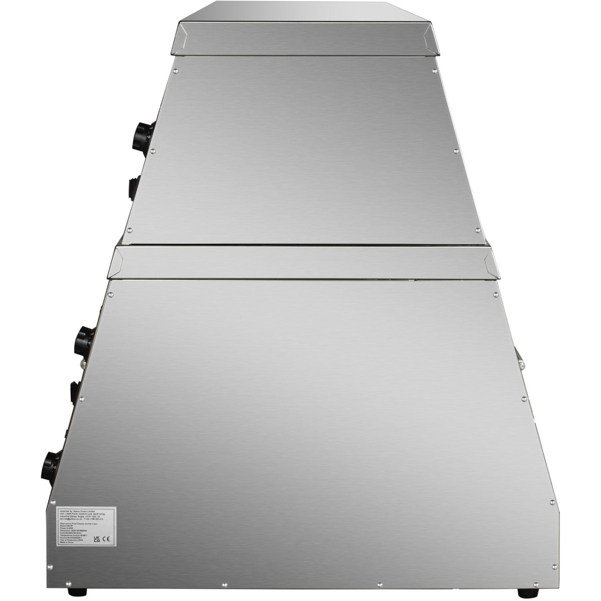 Commercial Two-Tier Heated Showcase Food and Chicken Warmer 1500x760x860mm Countertop Dry Heat and Wet Heat - HW6P