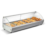 Countertop Curved Front Heated Display Case 6xGN1/3 Stainless Steel - HW6SS