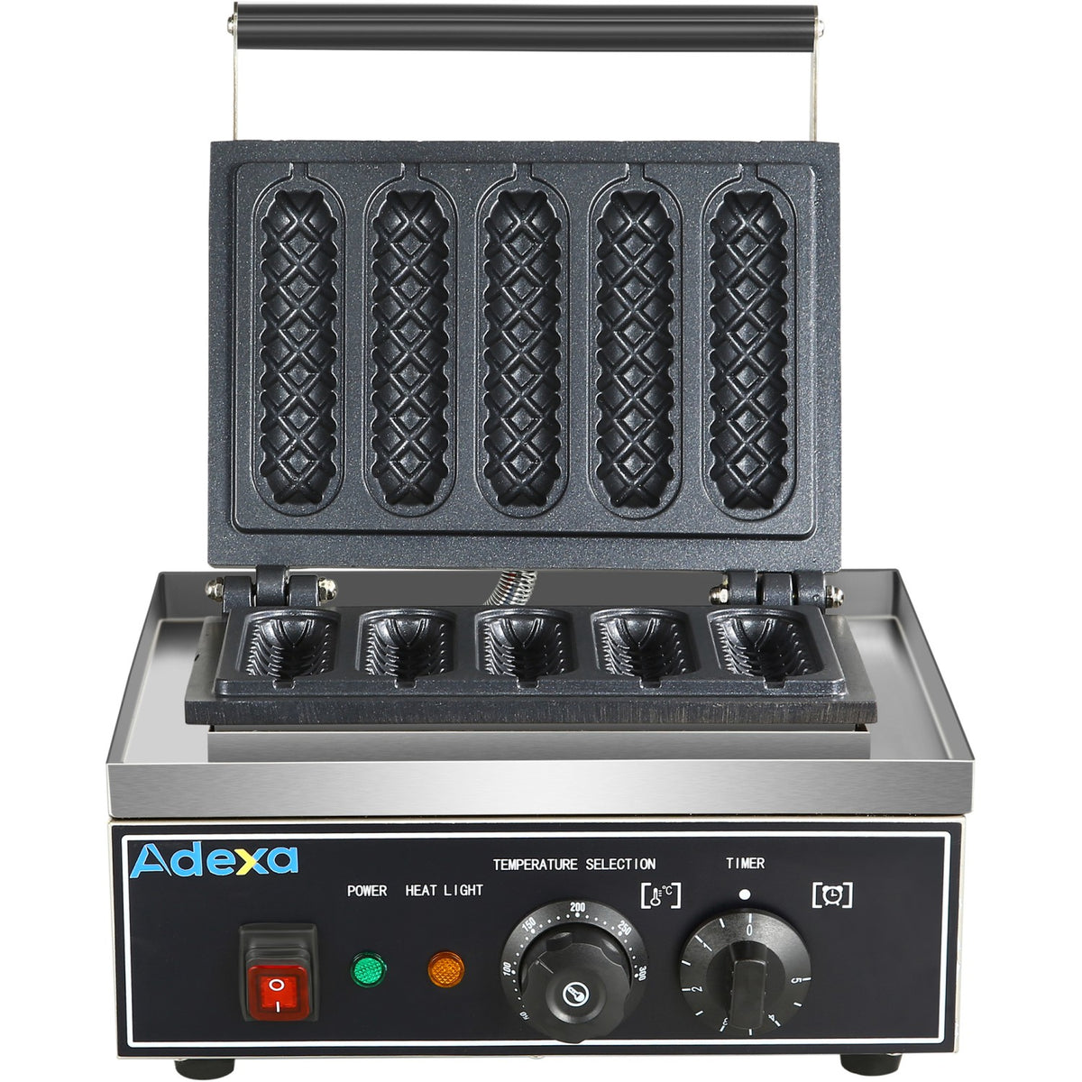 Commercial Corn Dog Waffle Maker 1.55kW 5 waffles Countertop - HX117