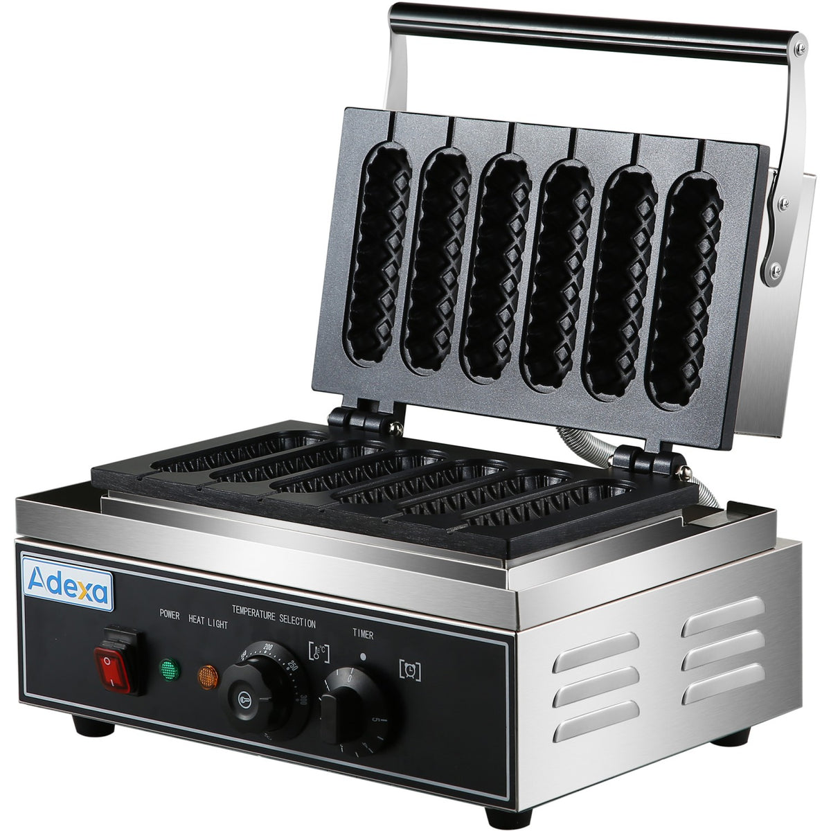 Commercial Corn Dog Waffle Maker 1.6kW 6 waffles Countertop - HX119