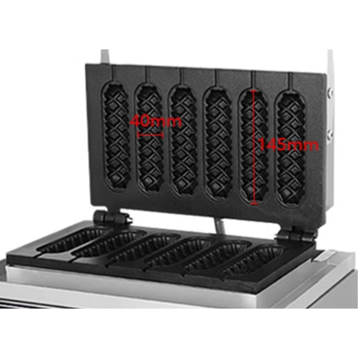 Commercial Corn Dog Waffle Maker 1.6kW 6 waffles Countertop - HX119