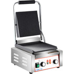Heavy Duty Panini Contact grill Ribbed Single 1.8W - HXPG811A