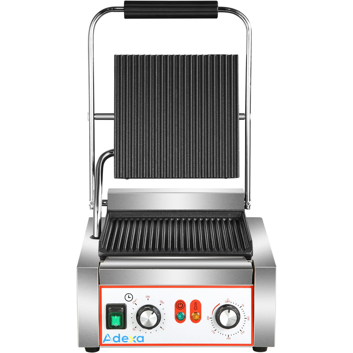 Heavy Duty Panini Contact grill Ribbed Single 1.8W - HXPG811A