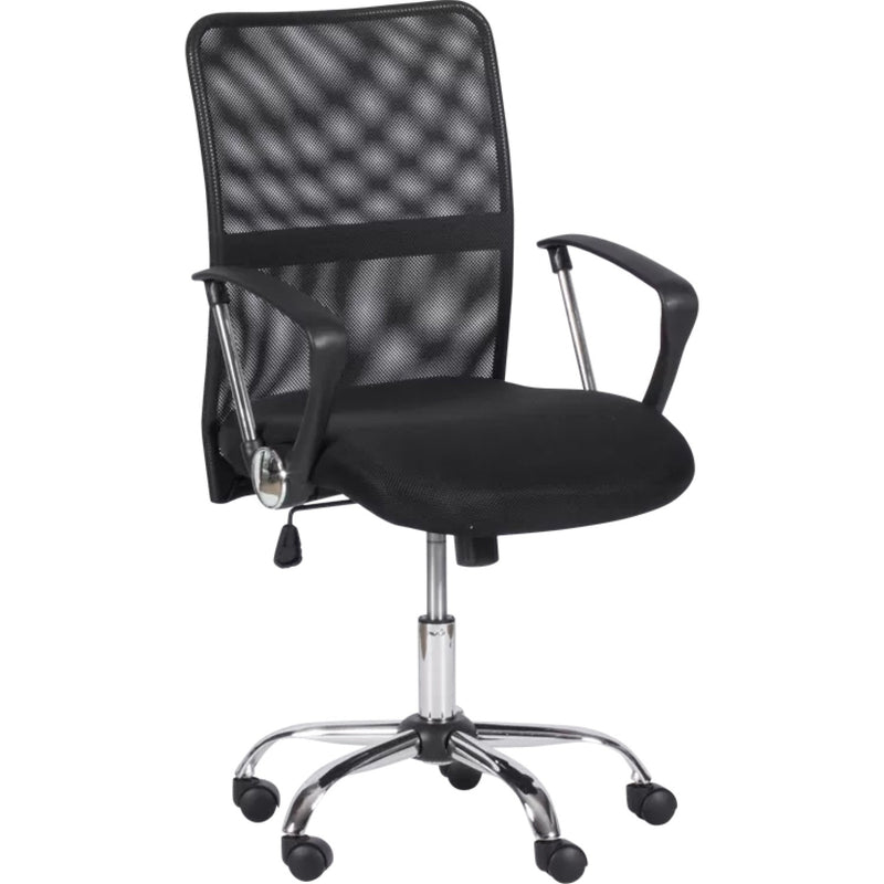 Mesh Office Chair Black & Chrome - HY528