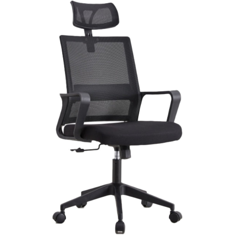 Mesh Office Chair with Headrest Black - HY695