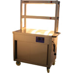 Mobile Flat Top Hot Cupboard with 2 tier Heated Gantry 900mm - HYH09HD
