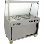 Mobile Food Service Counter with Bain Marie Top and Hot Cupboard - HYH3WS