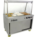 Mobile Food Service Counter with Bain Marie Top and Hot Cupboard - HYH3WS