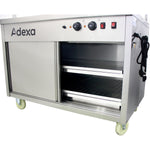 Mobile Food Service Counter with Bain Marie Top and Hot Cupboard - HYH4WS