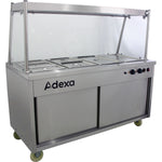 Mobile Food Service Counter with Bain Marie Top and Hot Cupboard - HYH4WS