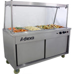 Mobile Food Service Counter with Bain Marie Top and Hot Cupboard - HYH4WS