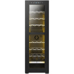 Commercial Dual Zone Wine Cooler 39 Bottle Black Compressor Wine Fridge 400x526x1205mm - JC120