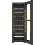 Commercial Dual Zone Wine Cooler 39 Bottle Black Compressor Wine Fridge 400x526x1205mm - JC120
