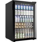 Professional 128L Compact Glass Door Beverage Cooler – Low Profile | JC128VELF