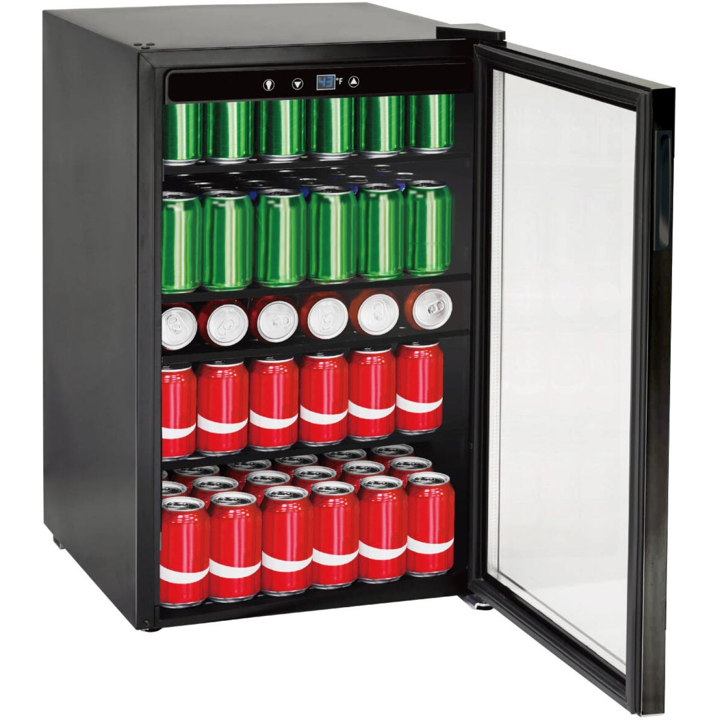 Professional 128L Compact Glass Door Beverage Cooler – Low Profile | JC128VELF