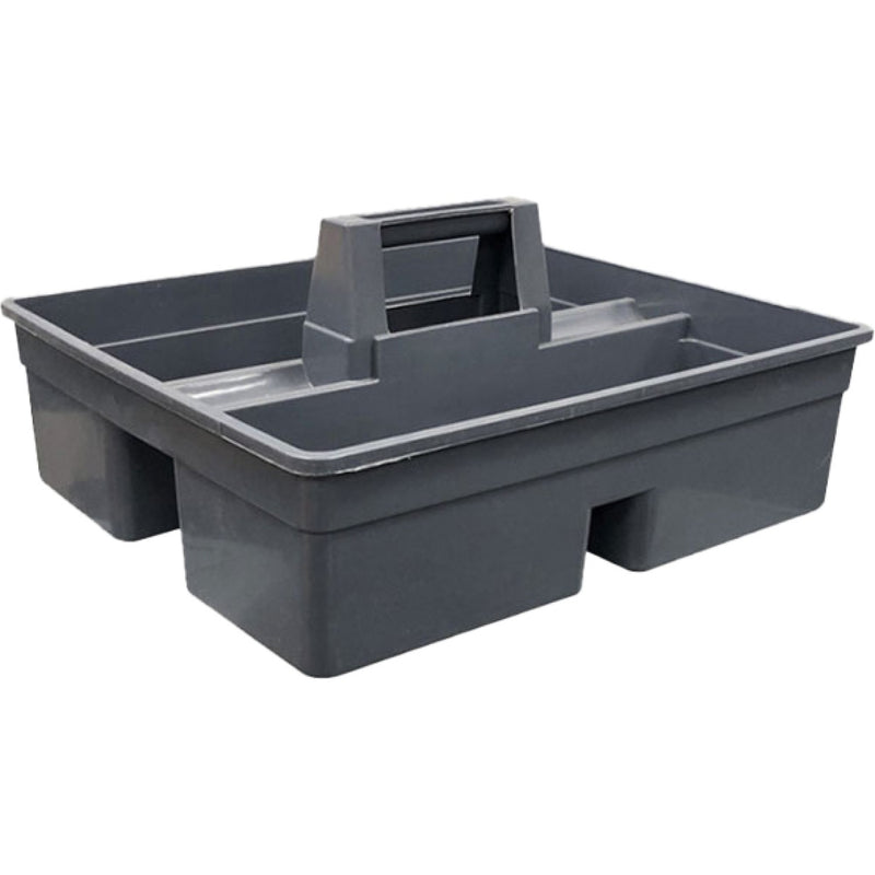 Heavy-Duty Polypropylene Cleaning Caddy Bucket with Handle 385x335x170mm Grey - JGM1008