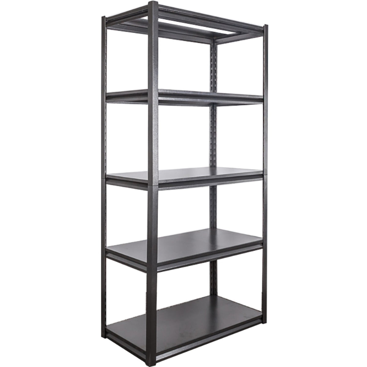 Commercial Shelving Unit 5 Tier Width 1200mm Depth 450mm Black - JM5BW1200