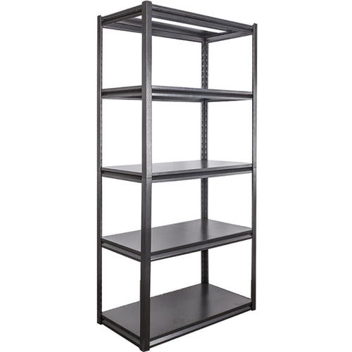Commercial Shelving Unit 5 Tier Width 1200mm Depth 450mm Black - JM5BW1200