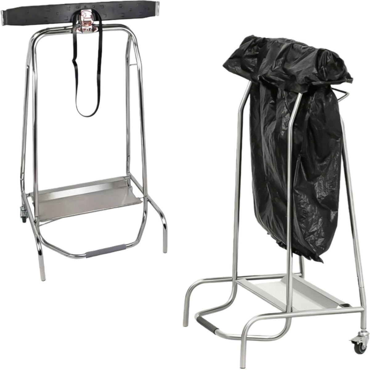 Commercial Stainless Steel Trash Bag Holder Cart 430×530×960 mm - JSN216