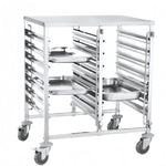 Double GN Pan Trolley Stainless Steel With Table 1/1 GN 7×2 Tier 740×550×950mm - JSN254