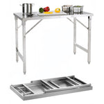 Stainless Steel Folding Table 1800×600×910mm - JSN266