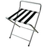 Commercial Folding Stainless Steel Luggage Rack / Suitcase Stand with 4 Straps - JSN302