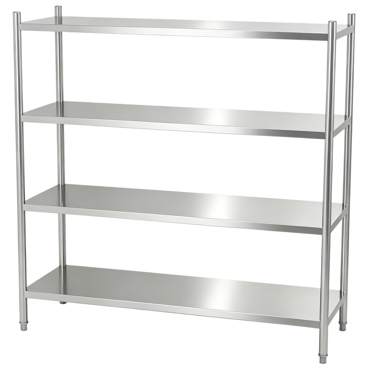 Commercial Stainless Steel 4 Tier Storage Shelving Unit 1200 x 400 x 1550mm - JSN312