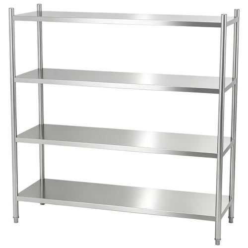 Commercial Stainless Steel 4 Tier Storage Shelving Unit 1500 x 500 x 1550mm - JSN320